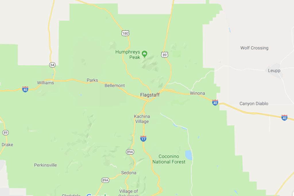 Flagstaff Arizona Service Area Map