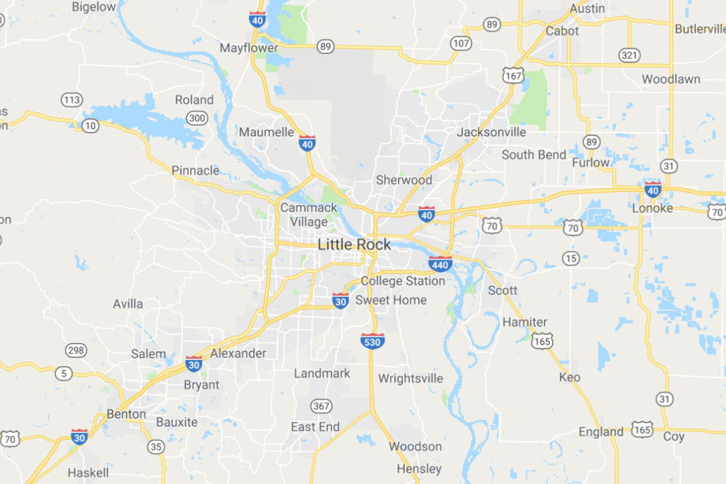 Little Rock Arkansas Service Area Map