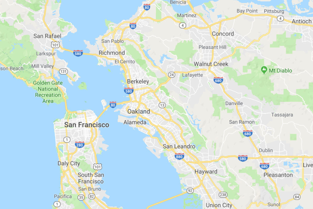 San Francisco California Service Area Map