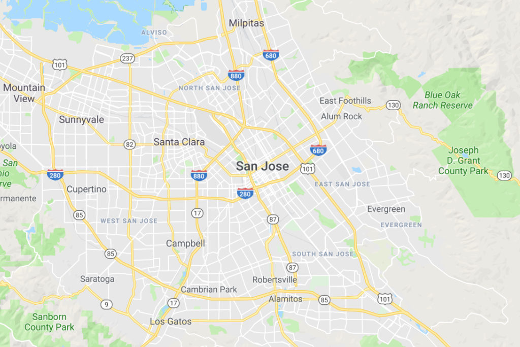 San Jose California Service Area Map