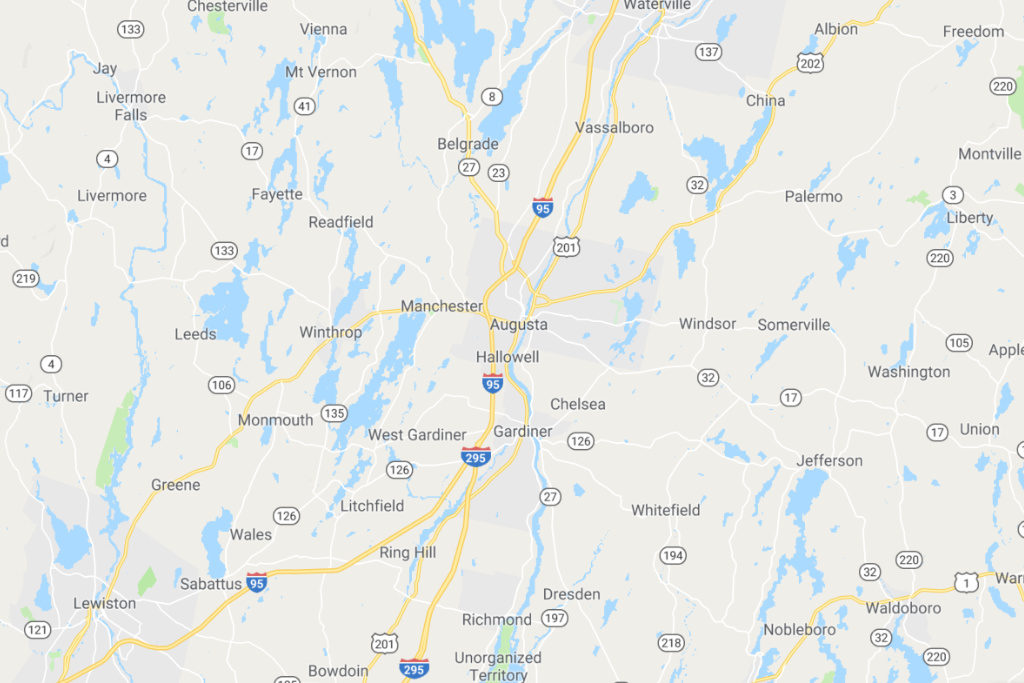 Augusta Maine Service Area Map