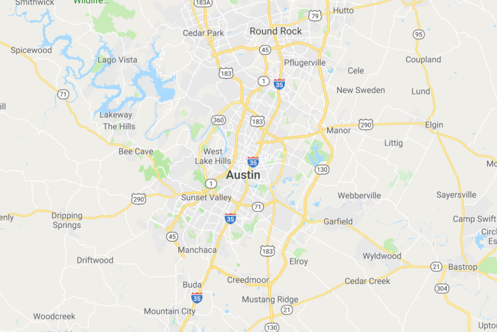 Austin Texas Service Area Map