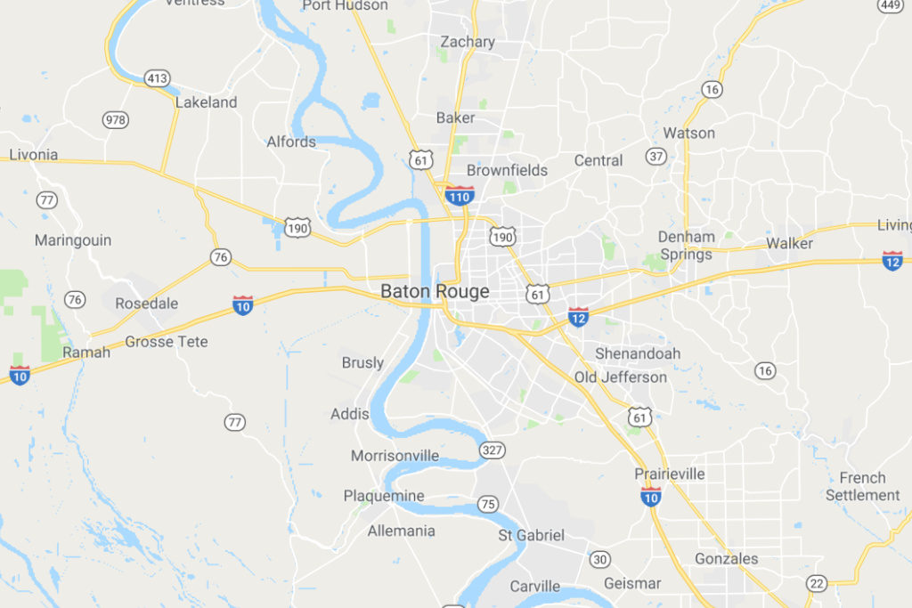 Baton Rouge Louisiana Service Area Map