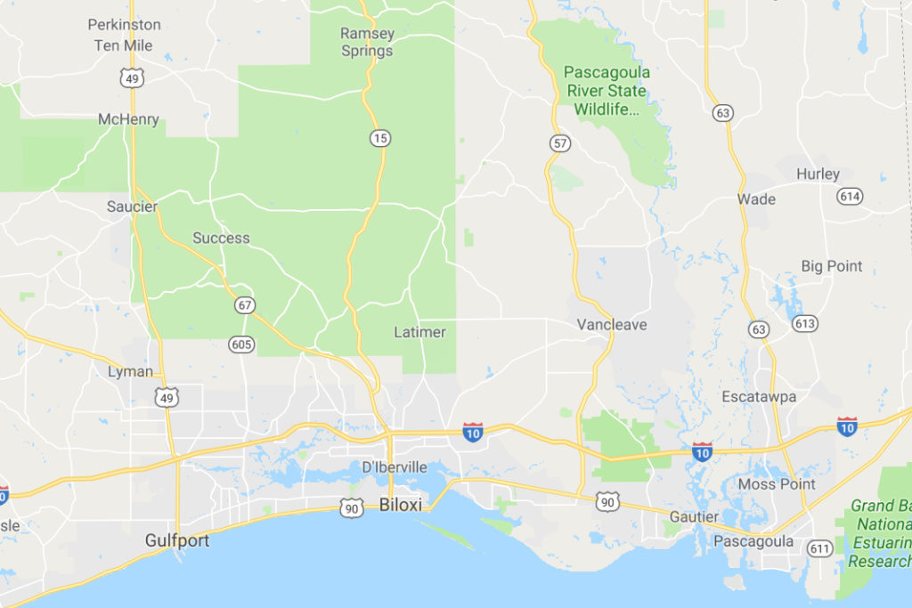 Biloxi Mississippi Service Area Map