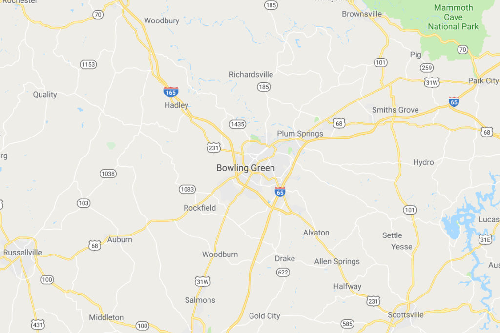 Bowling Green Kentucky Service Area Map