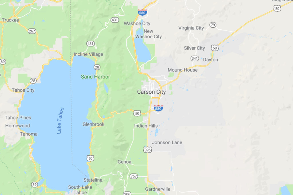 Carson City Nevada Service Area Map