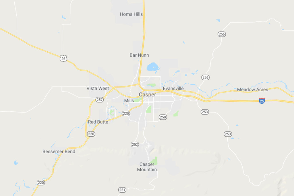 Casper Wyoming Service Area Map