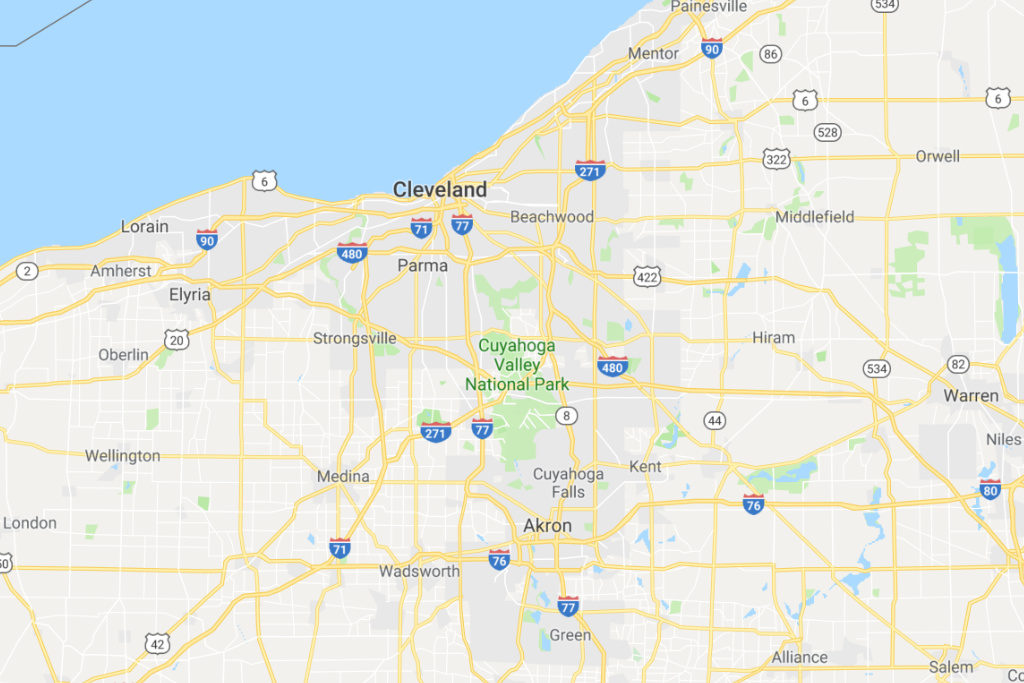 Cleveland Ohio Service Area Map