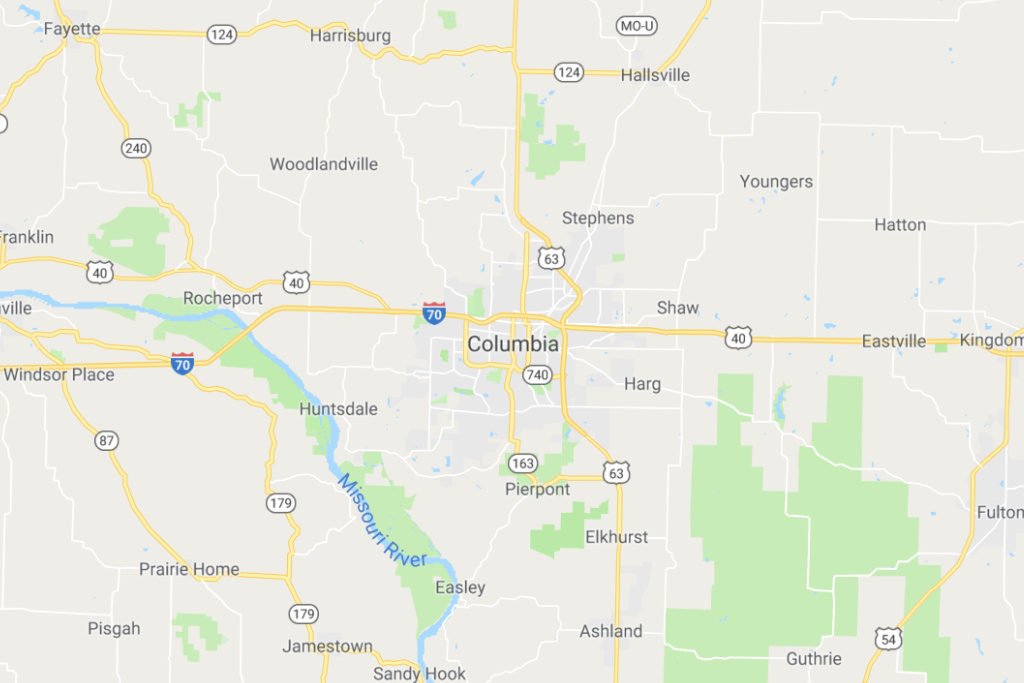 Columbia Missouri Service Area Map