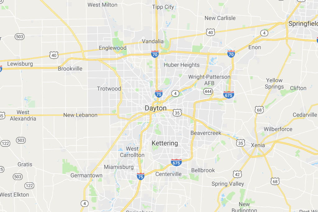 Dayton Ohio Service Area Map