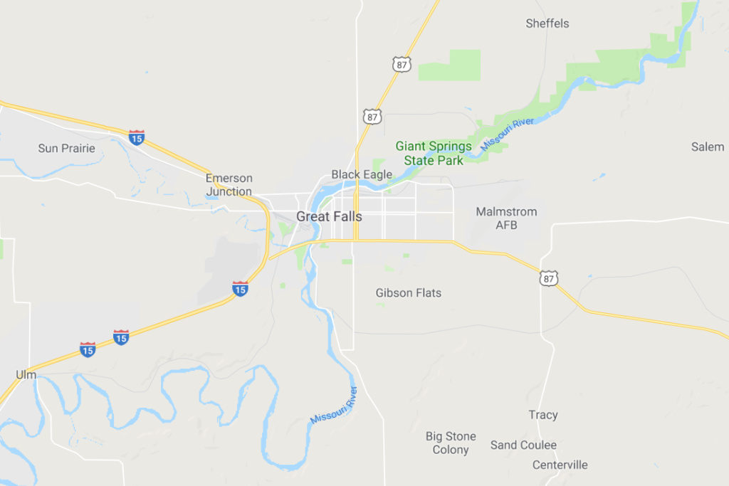 Great Falls Montana Service Area Map