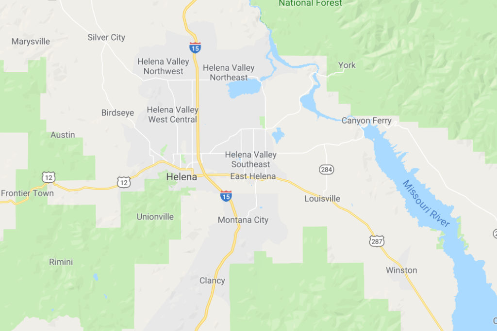 Helena Montana Service Area Map