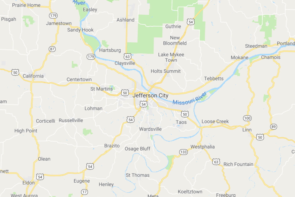 Jefferson City Missouri Service Area Map