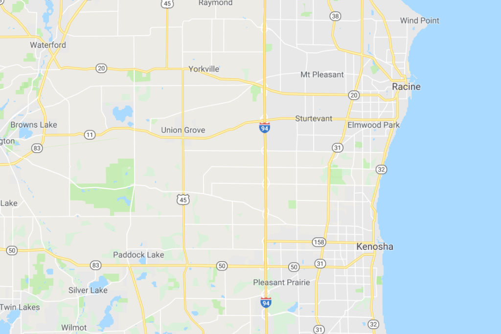 Kenosha Wisconsin Service Area Map