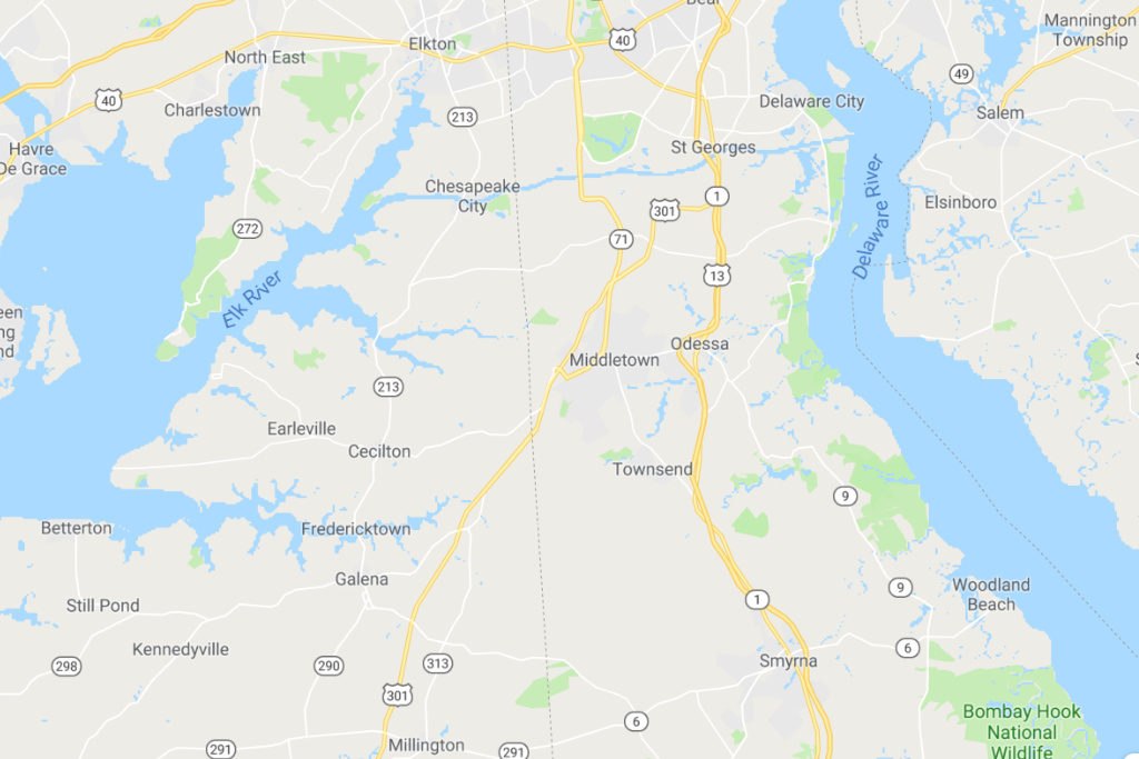 Middletown Delaware Service Area Map