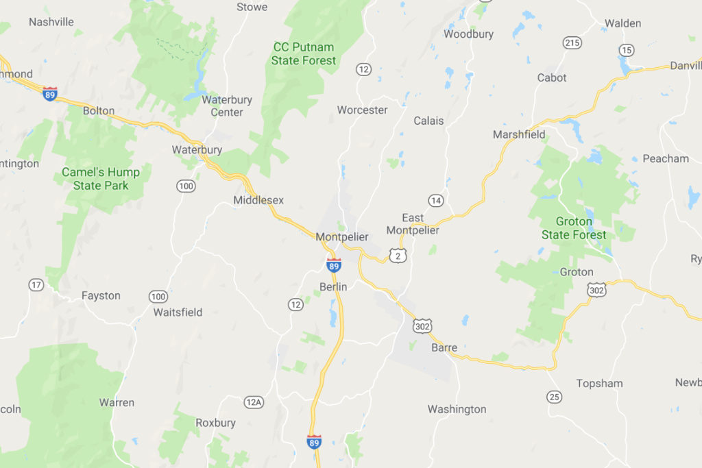 Montpelier Vermont Service Area Map