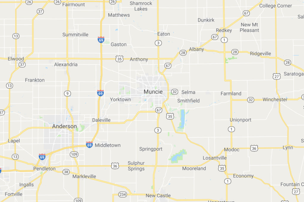 Muncie Indiana Service Area Map