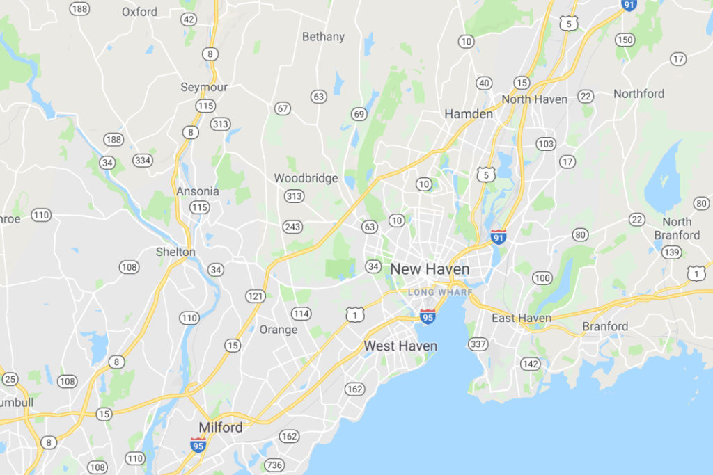 New Haven Connecticut Service Area Map