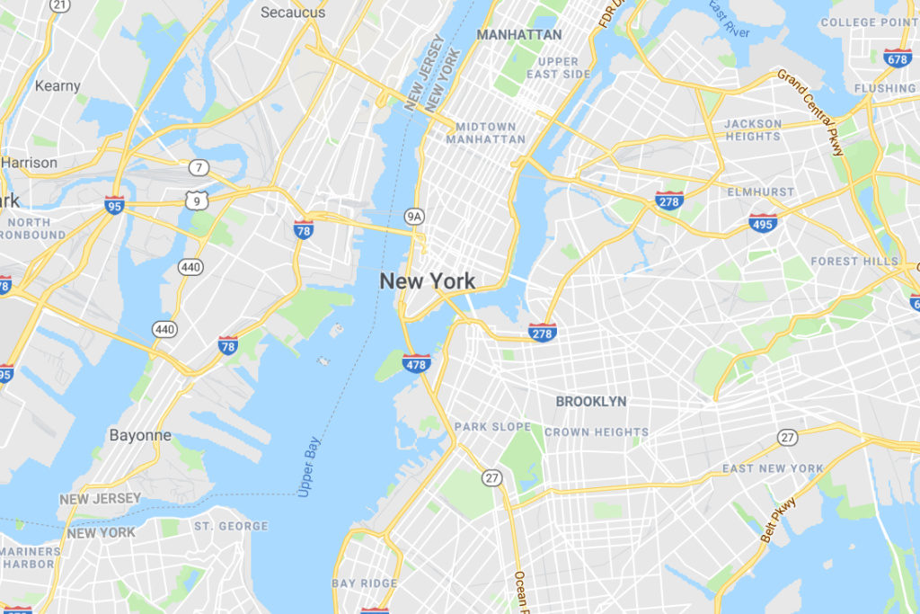 New York City New York Service Area Map