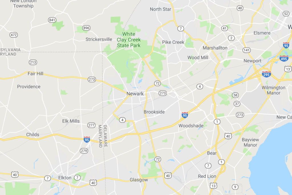 Newark Delaware Service Area Map