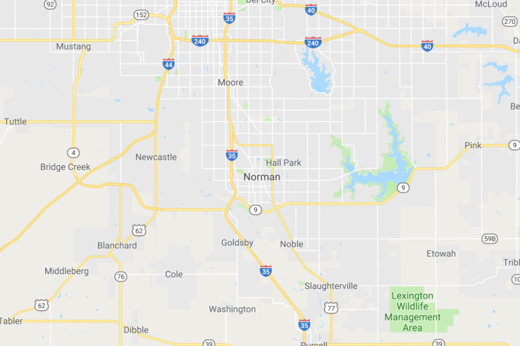 Norman Oklahoma Service Area Map