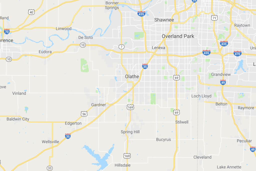 Olathe Kansas Service Area Map