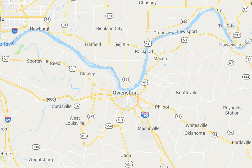 Owensboro Kentucky Service Area Map