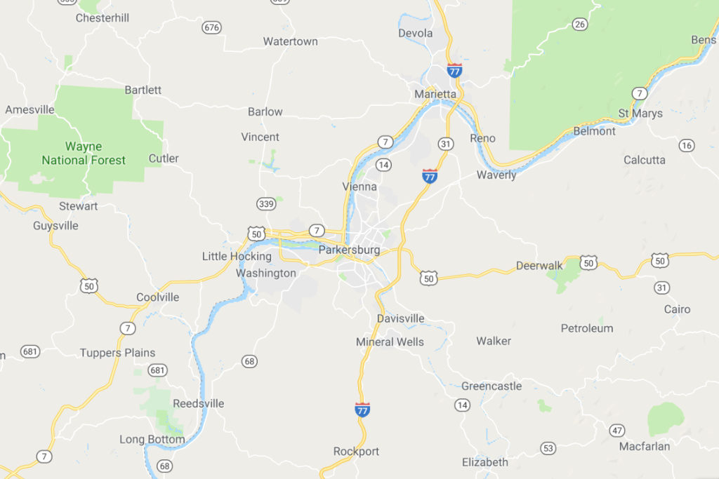 Parkersburg West Virginia Service Area Map