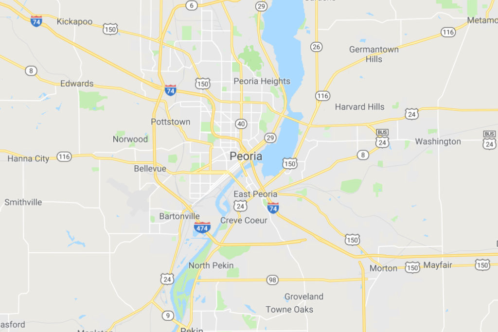 Peoria Illinois Service Area Map