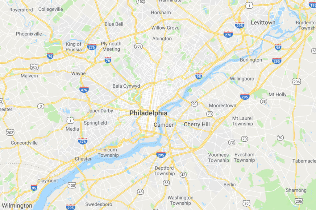 Philadelphia Pennsylvania Service Area Map