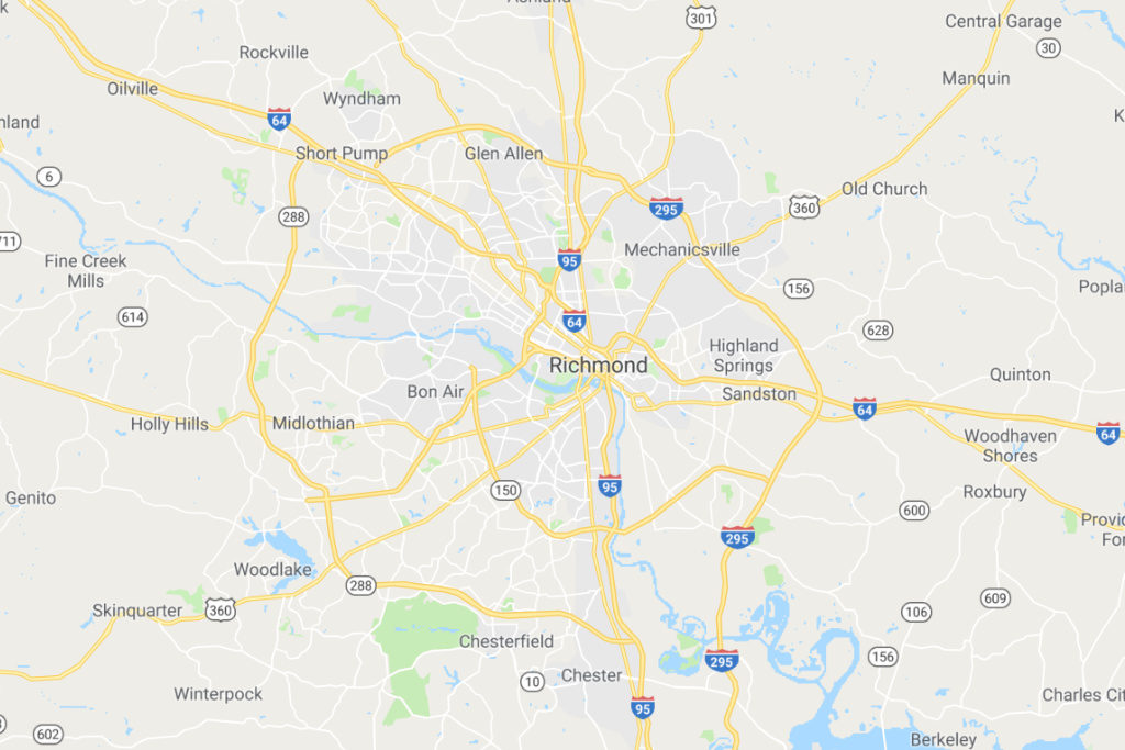 Richmond Virginia Service Area Map
