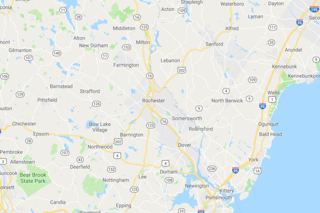 Rochester New Hampshire Service Area Map