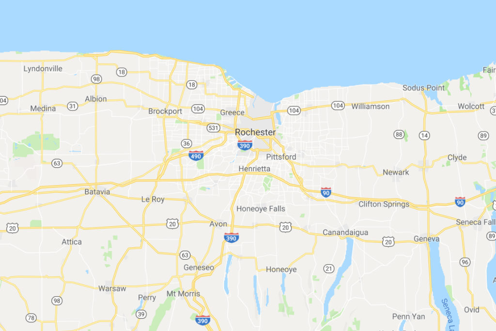Rochester New York Service Area Map