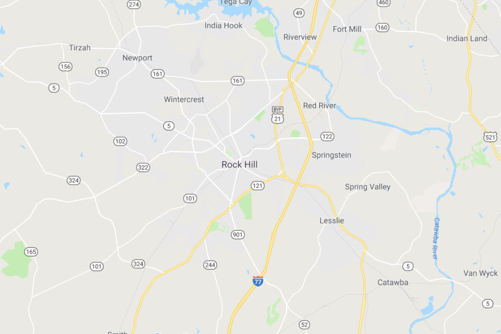 Rock Hill South Carolina Service Area Map