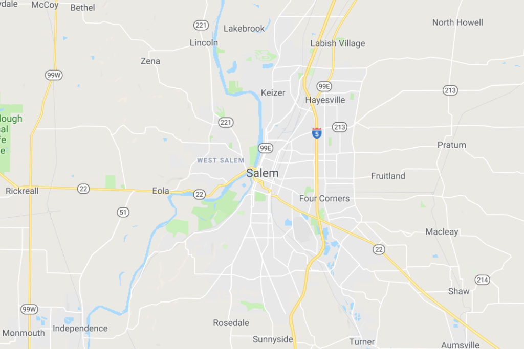 Salem Oregon Service Area Map