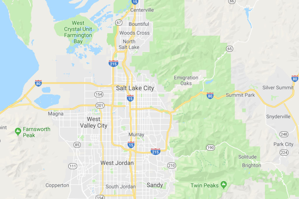Salt Lake City Utah Service Area Map