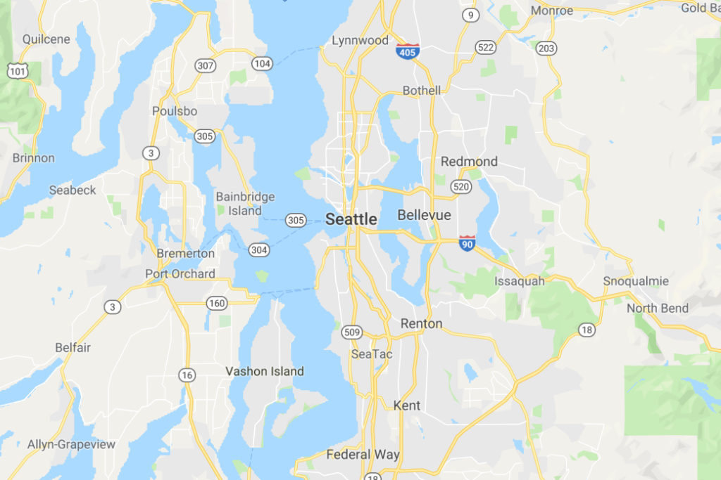 Seattle Washington Service Area Map