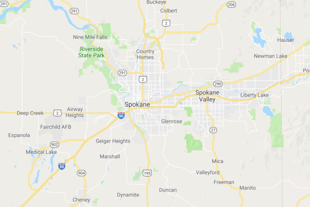Spokane Washington Service Area Map