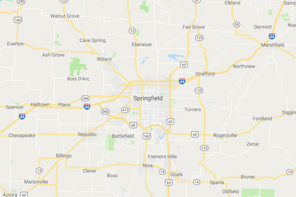Springfield Missouri Service Area Map
