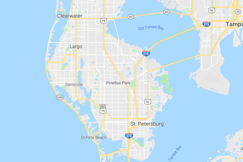 St Petersburg Florida Service Area Map