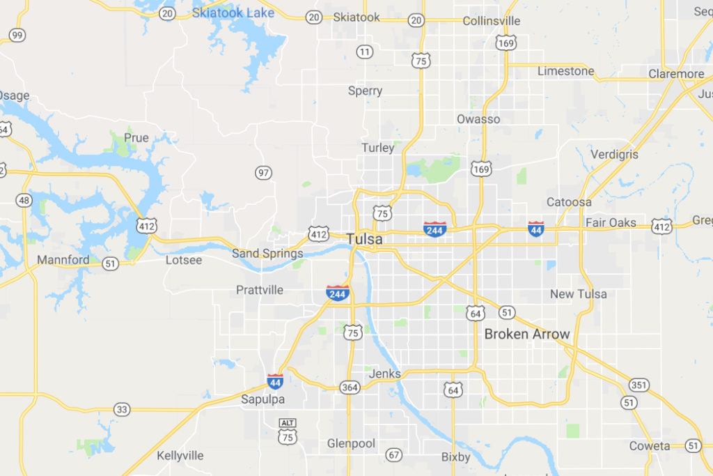 Tulsa Oklahoma Service Area Map