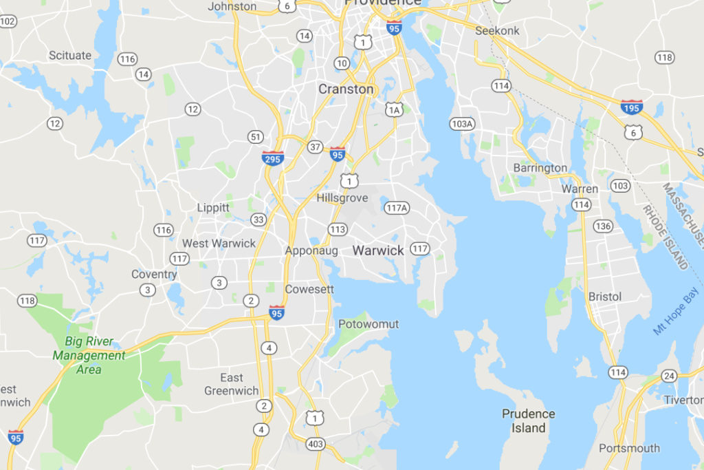 Warwick Rhode Island Service Area Map